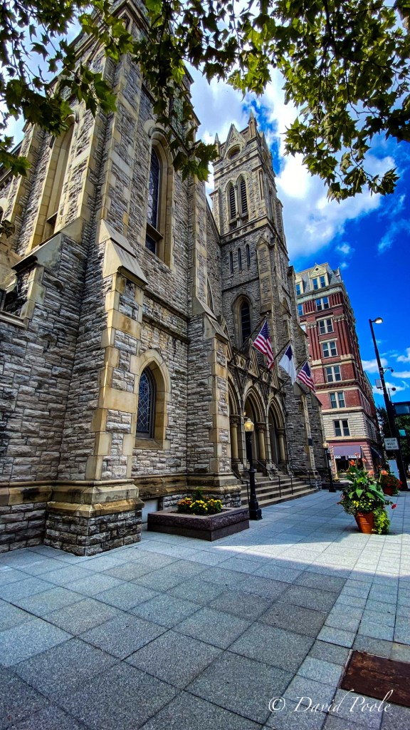 Historic old stone building with weathered architecture and intricate details
